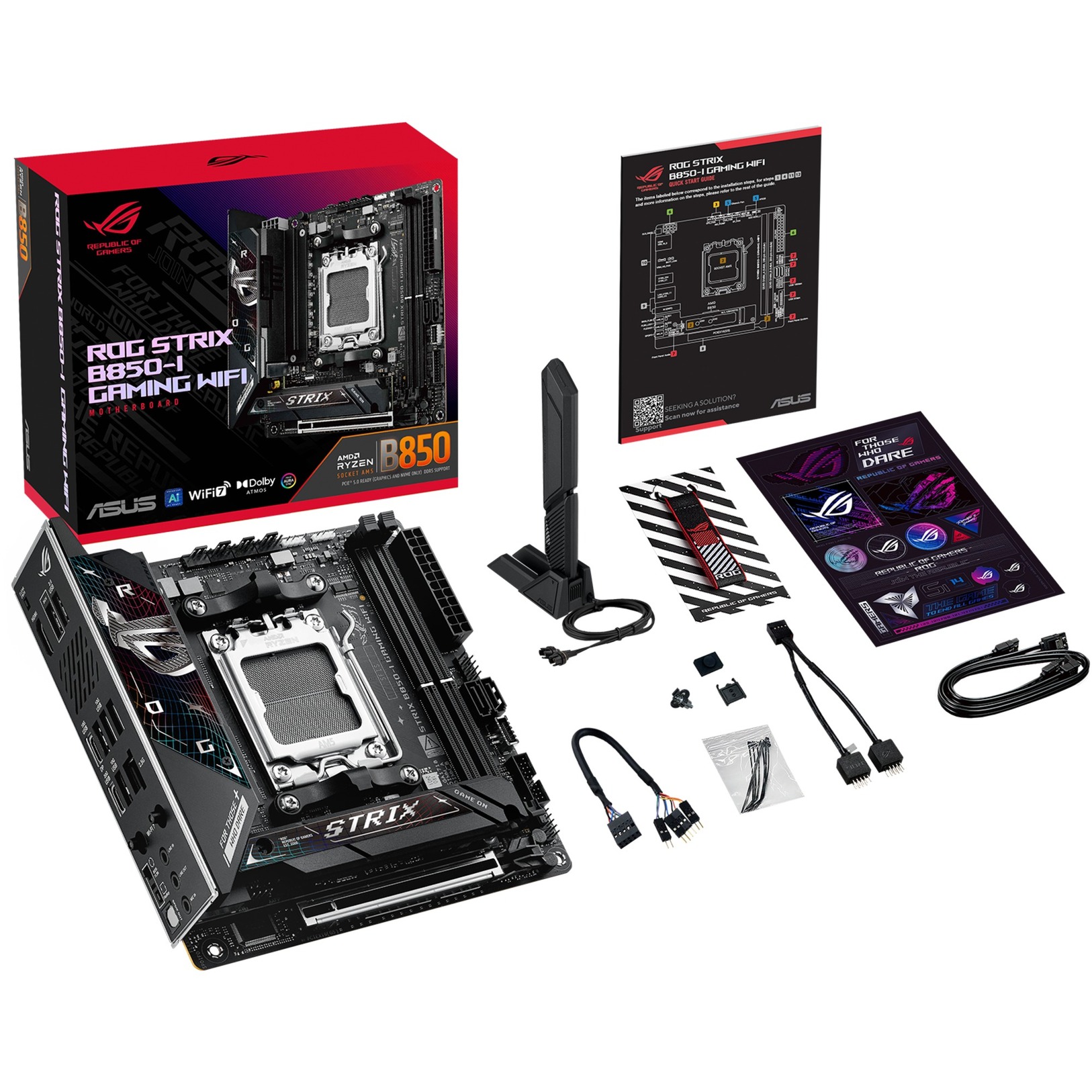 ASUS ROG STRIX B850-I GAMING WIFI socket AM5 moederbord 2.5Gb-LAN, WLAN, BT, Sound, Mini-ITX