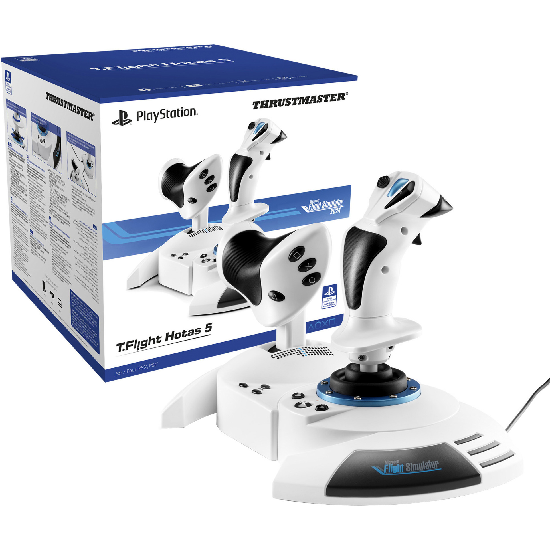 Thrustmaster t.flight hotas 5 microsoft flight simulator edition gaming hotas (wit/zwart, playstation 4, playstation 5, pc)