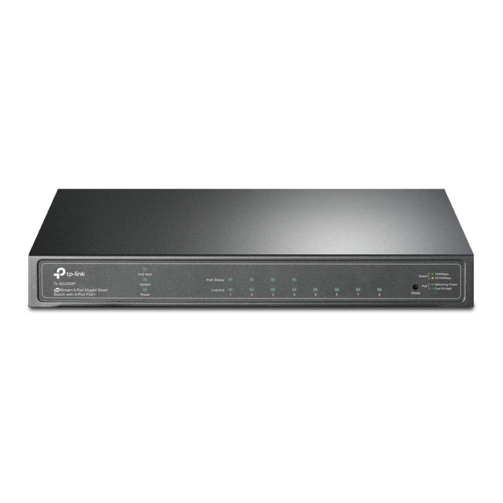 TP-Link omada sg2008p 8-poorts gigabit jetstream smart-switch (zwart, 4x poe+)