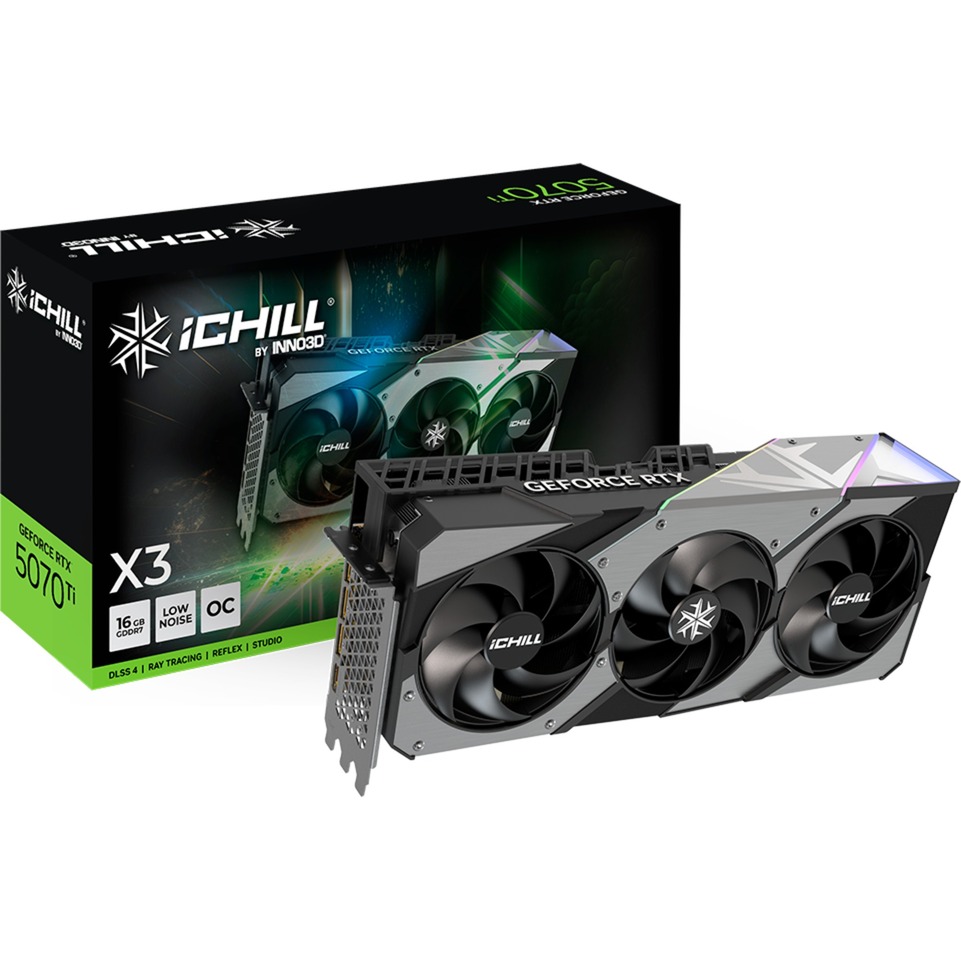 INNO3D geforce rtx 5070 ti ichill x3 grafische kaart (dlss 4, 3x displayport, 1x hdmi 2.1)