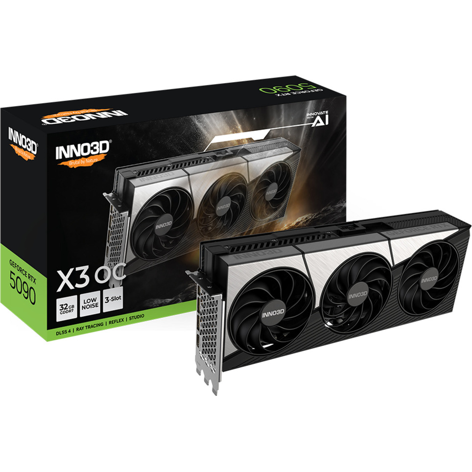 INNO3D geforce rtx 5090 x3 oc grafische kaart (dlss 4, 3x displayport, 1x hdmi 2.1)