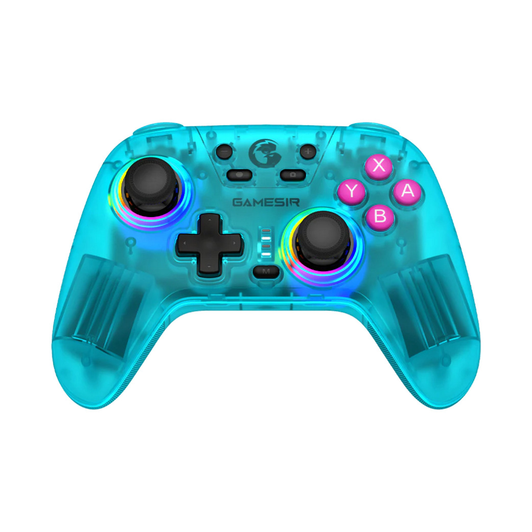 GameSir Nova HD Rumble NS Controller (Blauwgroen, PC, Steam, Android, iOS, Switch, Bluetooth / 2.4 GHz / USB)