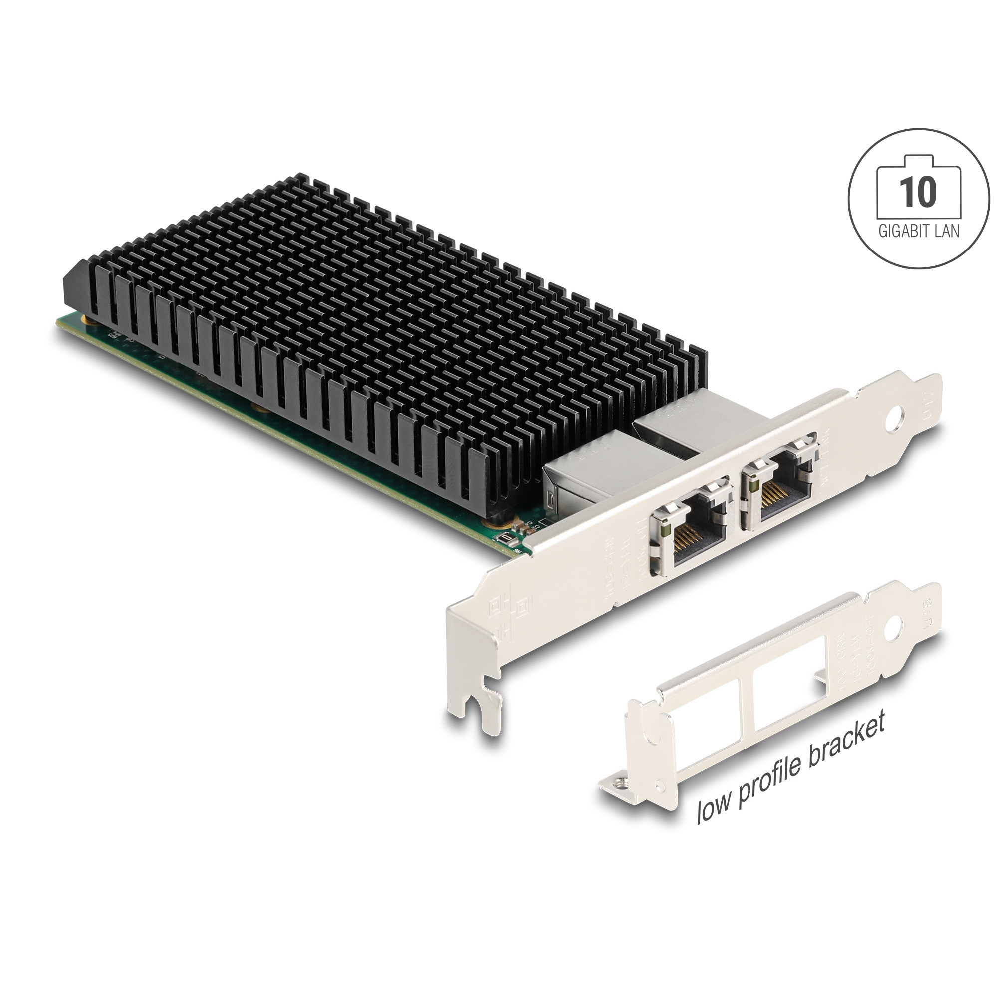 DeLOCK pci express x8 network card 10 gigabit lan 2 x rj45 x540 netwerkadapter