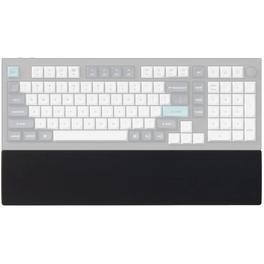 Keychron silicone palm rest voor q12 / q5 pro / q5 max / q5 he / l3 polssteun (zwart)