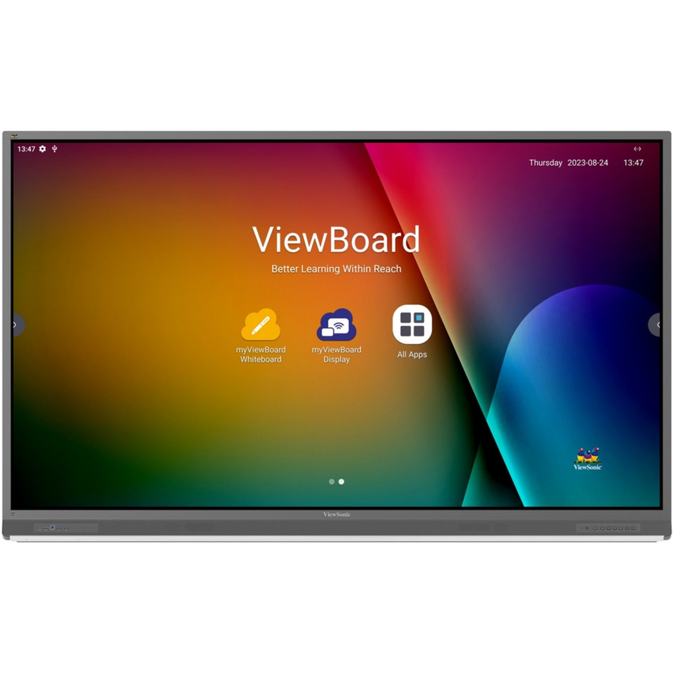 ViewSonic ViewBoard IFP8652-2F EDLA Certified 86” 4K Interactive Display Zwart, 3x HDMI-in, 1x HDMI-out, 1x DisplayPort, USB-A, USB-C, Touch