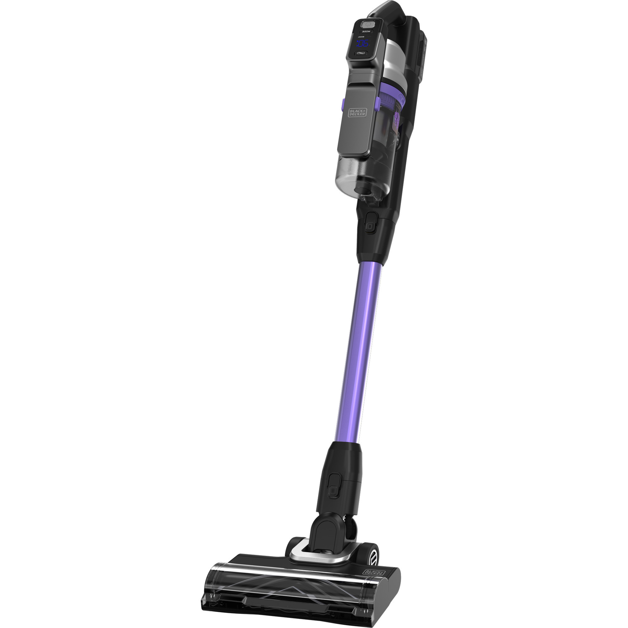 BLACK+DECKER 18v 2.5ah 4in1 steelstofzuiger (zwart/paars)