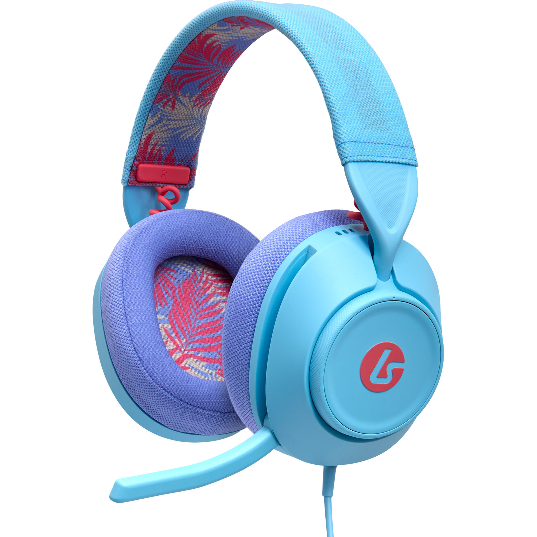 PowerA LucidSound LS10 bedrade gamingheadset - Oceaangolven over-ear gaming headset (Lichtblauw/paars, PlayStation 5, PlayStation 4, Xbox Series X|S, Xbox One, PC, mobiel)