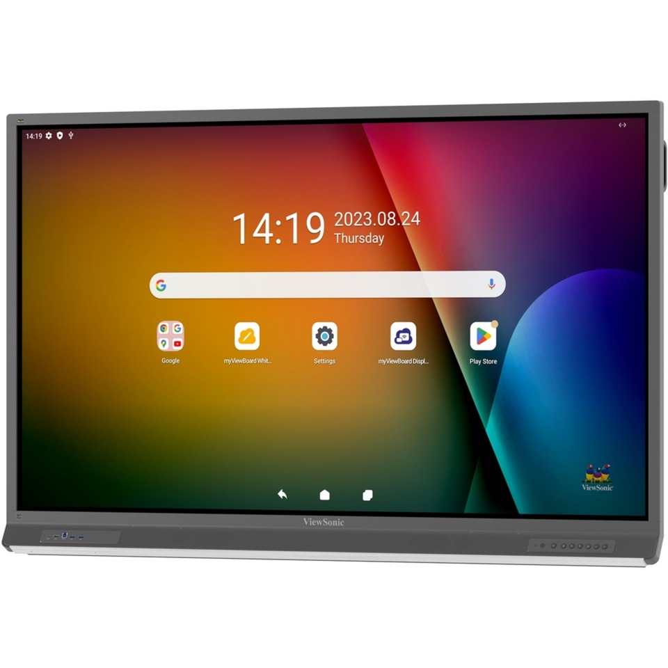 ViewSonic ViewBoard IFP6552-2F EDLA 65” 4K Interactive Display Zwart, 3x HDMI-in, 1x HDMI-out, 1x DisplayPort, USB-A, USB-C, Touch