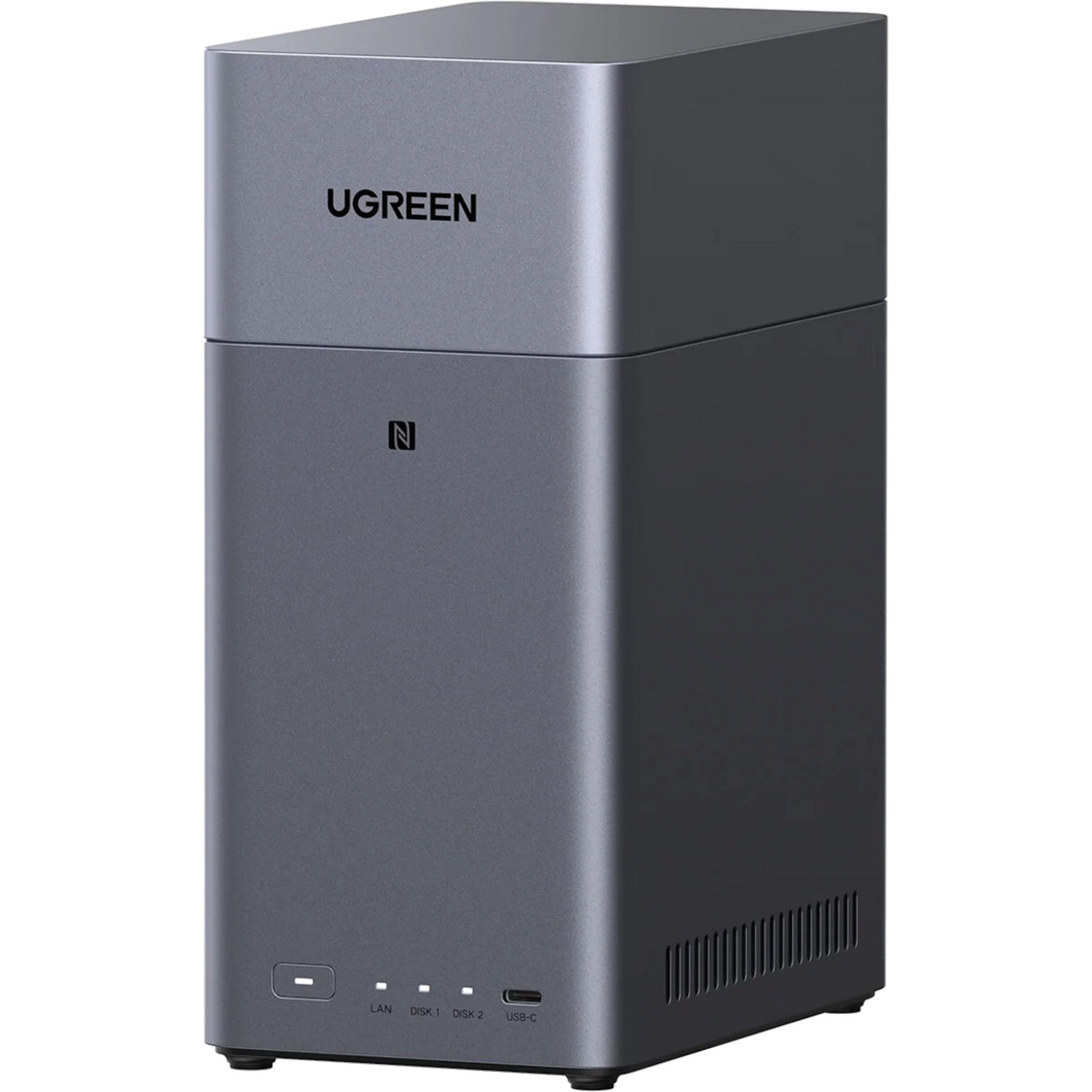 UGREEN nasync dh2300 (grijs, 1gbe, hdmi, usb)