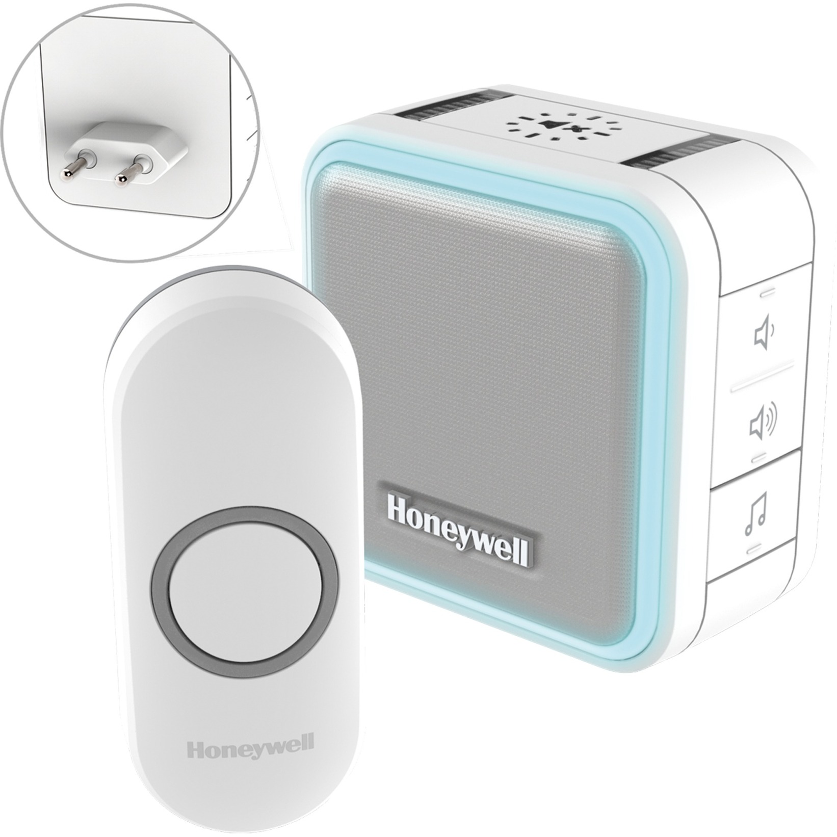 Honeywell dc515np2 draadloze, plug-in deurbel (wit) afbeelding