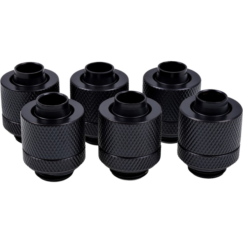 Alphacool eiszapfen 13/10mm compression fitting verbinding (zwart, 6 stuks)