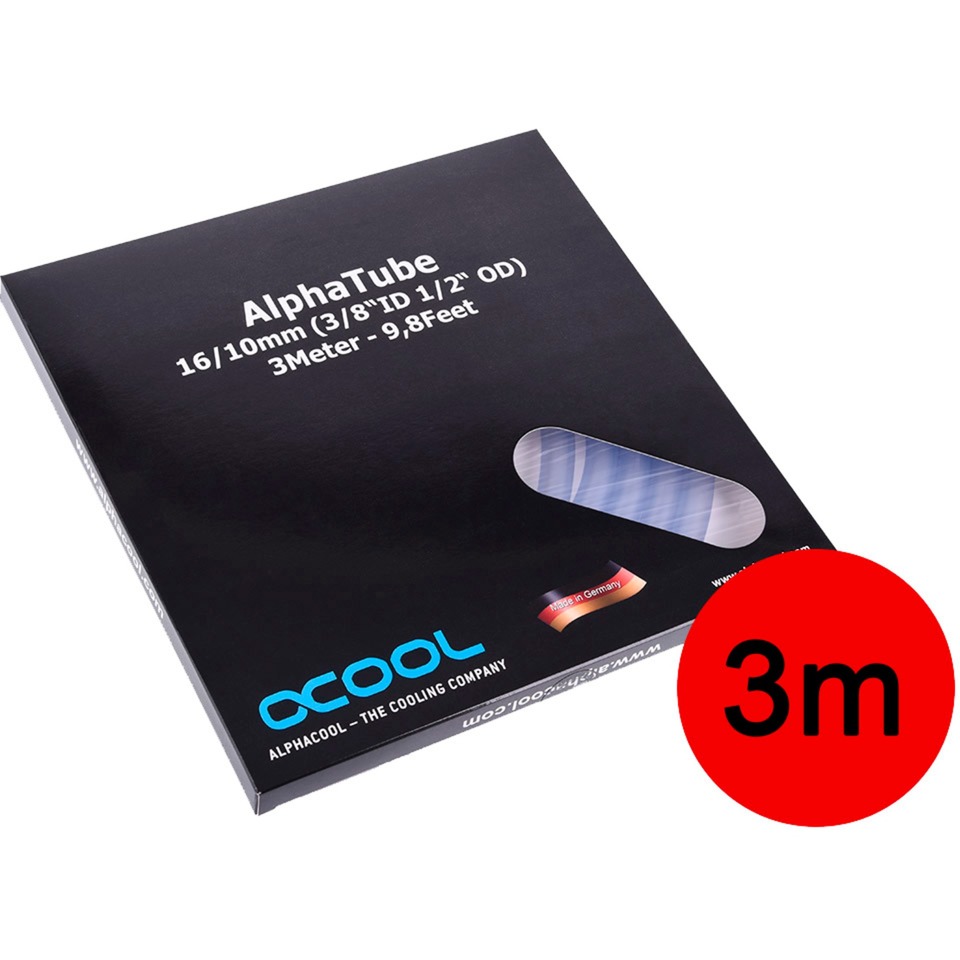Alphacool slang alphatube hf 16/10 - 3 meter (transparant)
