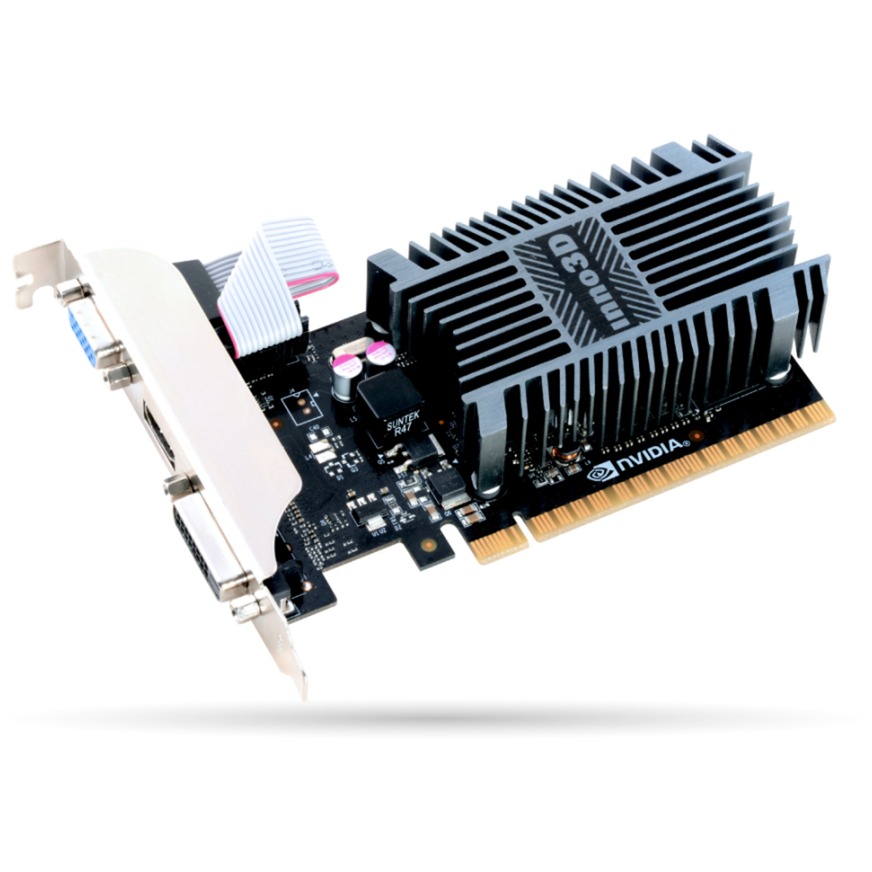 INNO3D geforce gt 710 2gb ddr3 lp grafische kaart (hdmi, dvi-d, vga) afbeelding
