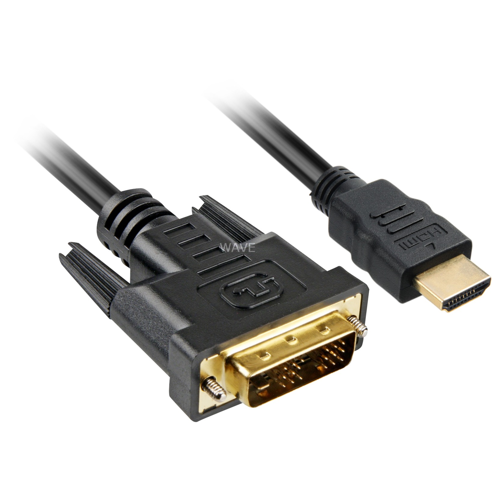 Sharkoon hdmi naar dvi-d adapterkabel (zwart, 2 meter, single-link)