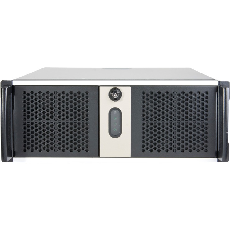 Chenbro rm42300 rack behuizing (zwart/zilver | 2x usb-a 3.2 (5 gbit/s))