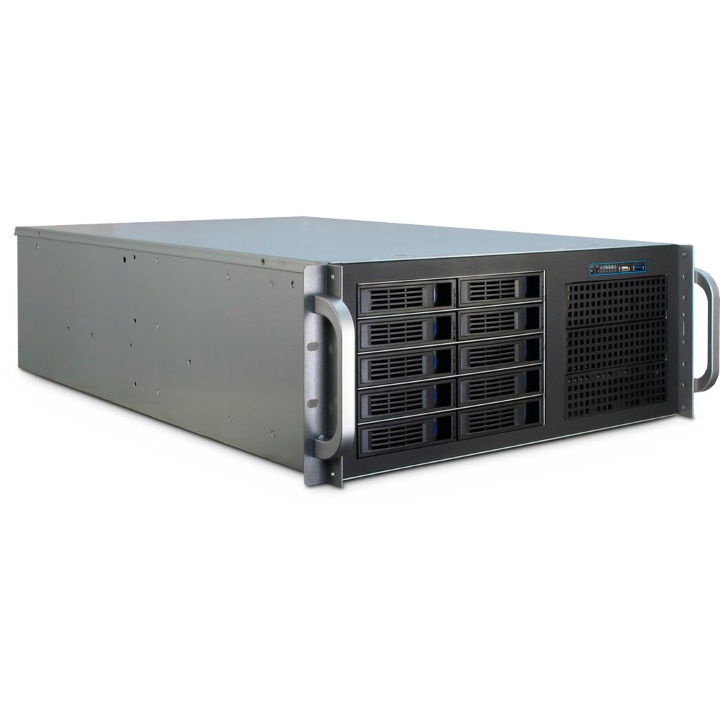 Inter-Tech 4u 4410 rack behuizing (zwart | 2x usb-a)