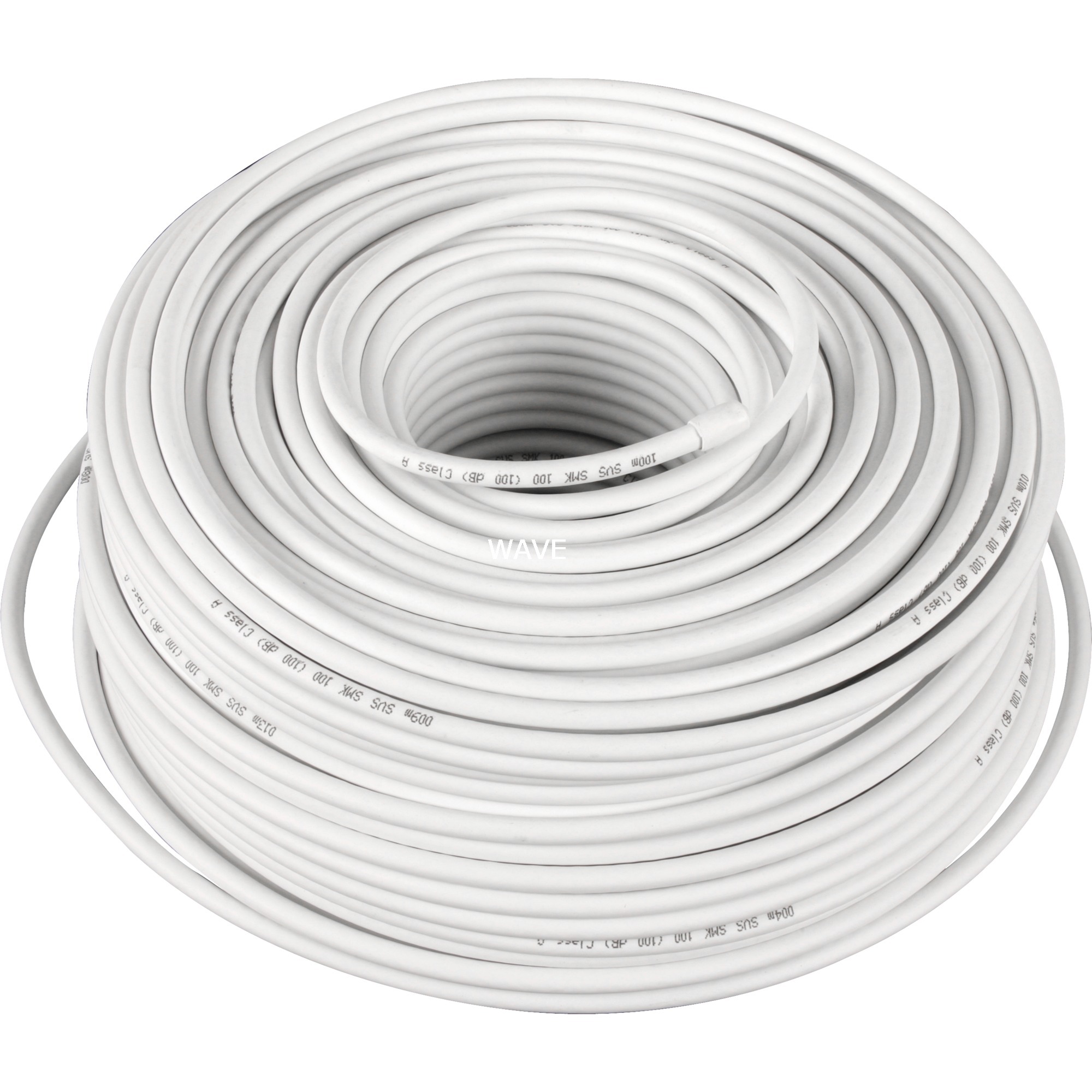 Goobay koaxial ring kabel (wit, 100 meter)